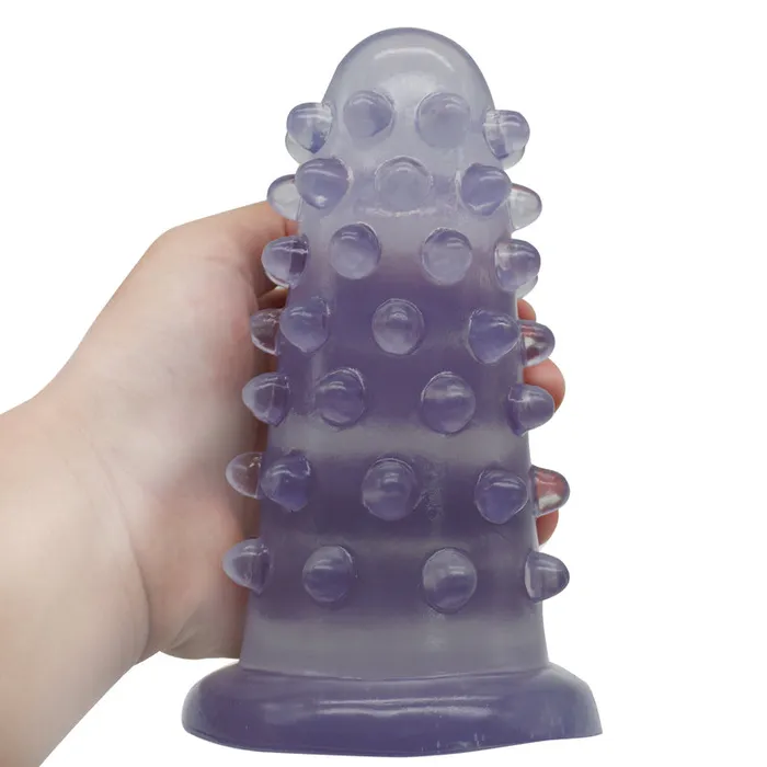 MD Hedgehog Huge Size Silicone Beaded Anal Plug Blue MD Anal