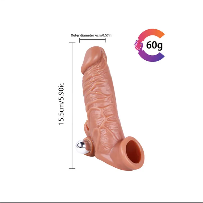 MD M14 Penis Sleeve Extender Dildo Vibration NonVibration Options MD Male Sex Toys