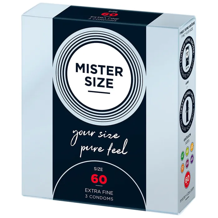 Mister Size Male Sex Toys Mister Size 60mm Your Size Pure Feel Condoms 3 Pack