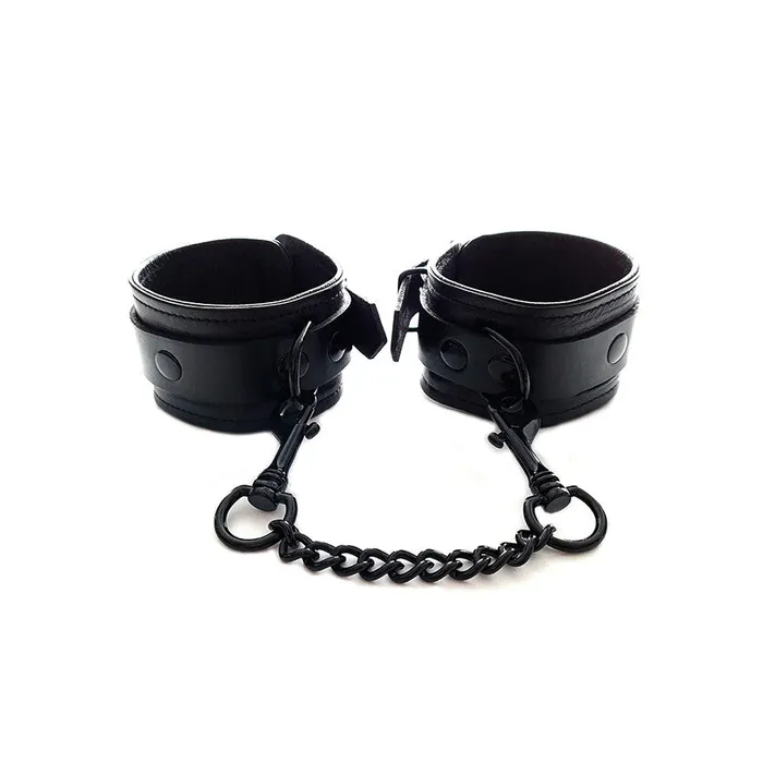 Rouge Garments Plain Black Wrist Cuffs Rouge Garments Restraints