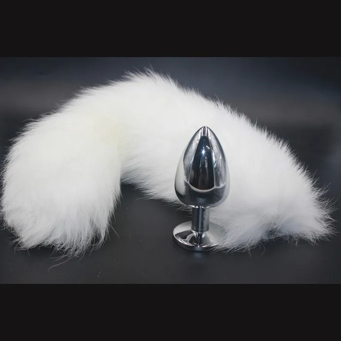 RY Cosplay Stainless Steel Fox Tail Anal Plug 3 Size Optional RY Male Sex Toys