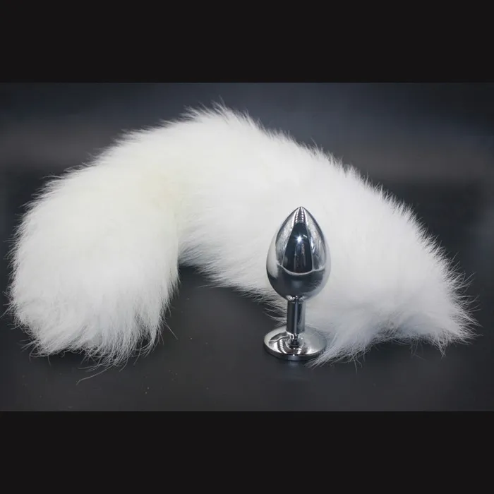 RY Cosplay Stainless Steel Fox Tail Anal Plug 3 Size Optional RY Male Sex Toys