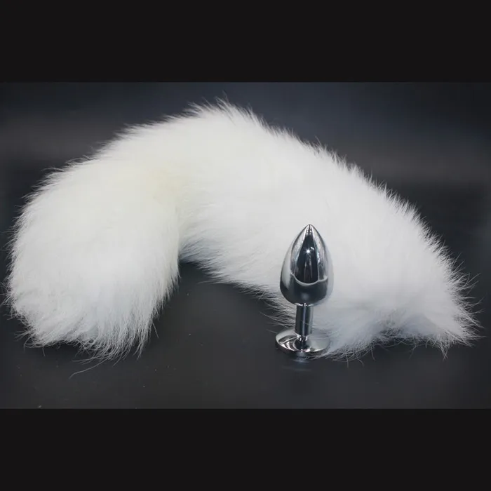 RY Cosplay Stainless Steel Fox Tail Anal Plug 3 Size Optional RY Male Sex Toys