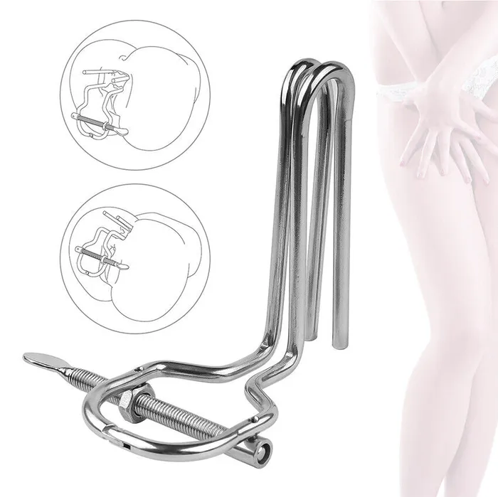 RY Male Sex Toys BDSM Premium Metal Speculum Anal Plug Vaginal Dilator Hollow Extender