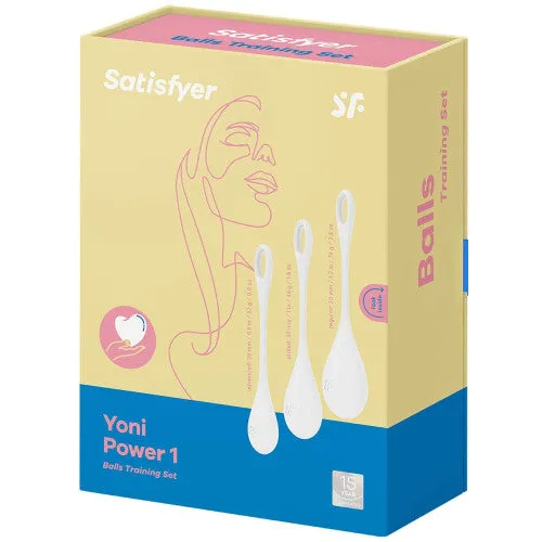 Satisfyer Yoni Power 1 Kegel Balls WHITE 3PIECE SET Satisfyer Female Sex Toys Satisfyer Yoni Power 1 Kegel Balls WHITE 3PIECE SET Satisfyer Female Sex Toys