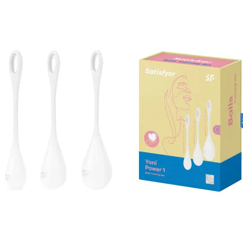 Satisfyer Yoni Power 1 Kegel Balls WHITE 3PIECE SET Satisfyer Female Sex Toys