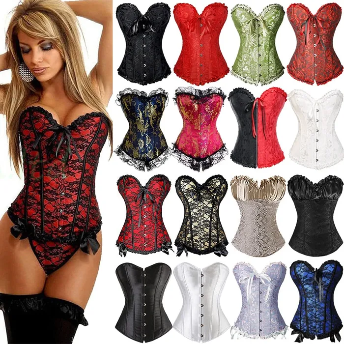 Sexy Womens Plus Size Overbust LaceUp Boned Corsets Kinkpod Plus Size