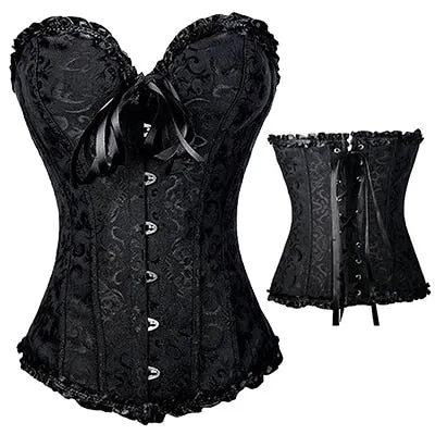 Sexy Womens Plus Size Overbust LaceUp Boned Corsets Kinkpod Plus Size