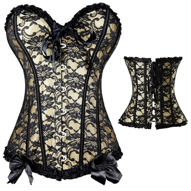 Sexy Womens Plus Size Overbust LaceUp Boned Corsets Kinkpod Plus Size