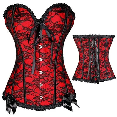 Sexy Womens Plus Size Overbust LaceUp Boned Corsets Kinkpod Plus Size