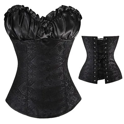 Sexy Womens Plus Size Overbust LaceUp Boned Corsets Kinkpod Plus Size