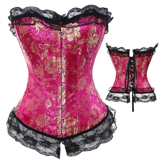 Sexy Womens Plus Size Overbust LaceUp Boned Corsets Kinkpod Plus Size