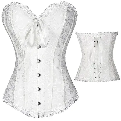 Sexy Womens Plus Size Overbust LaceUp Boned Corsets Kinkpod Plus Size