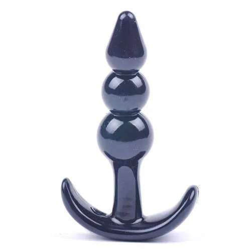 Various Toy Brands Anal Small Black Beaded Anal Plug