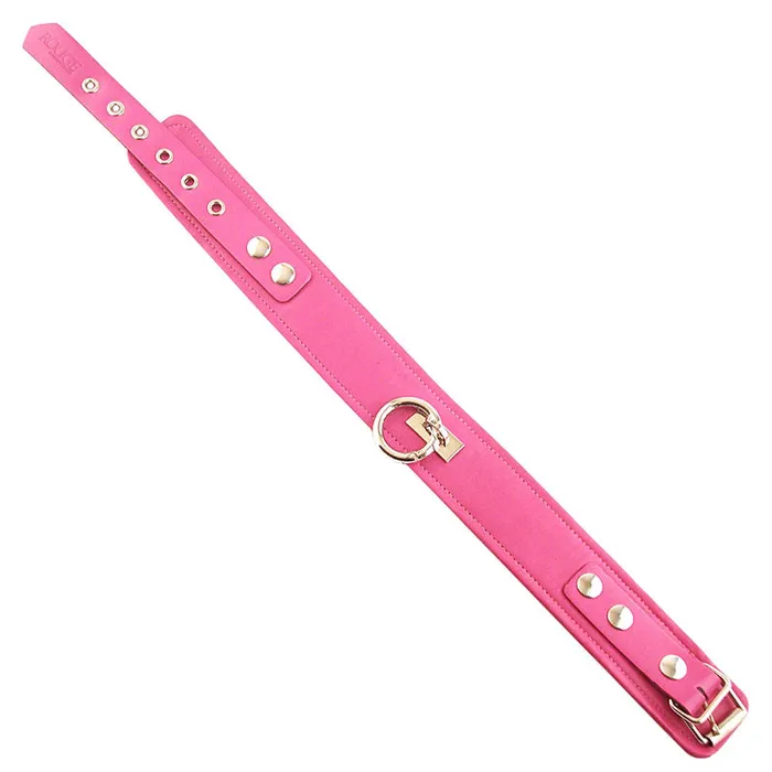 Vibrators Rouge Garments Rouge Garments Plain Pink Leather Collar